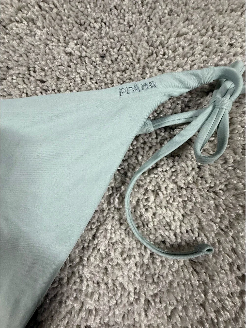 NWT Prana Hana Highway Bikini Bottom Size Large Saltwater Blue Tie Sides